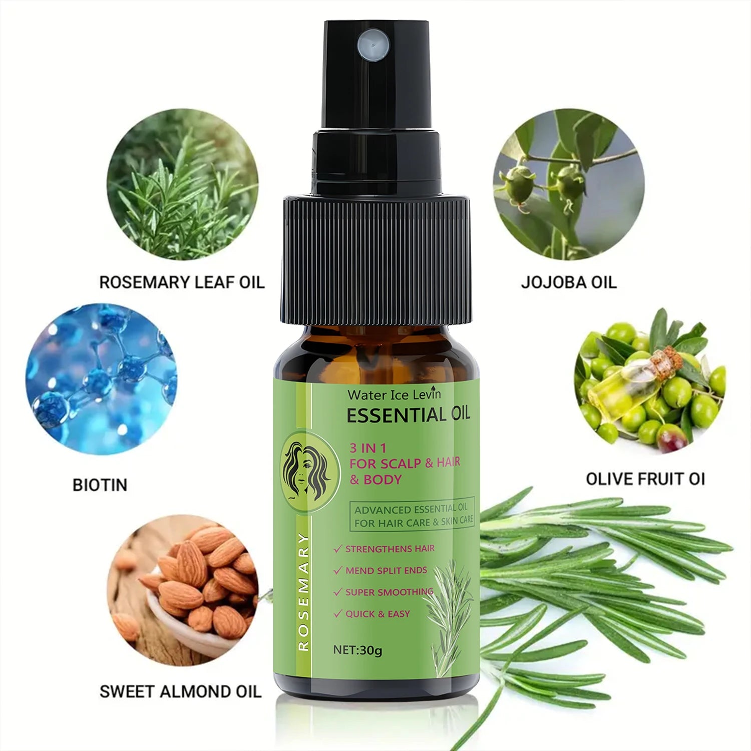 Rosemary 3-in-1 Hair Oil
