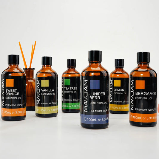 MAYJAM Pure Plant Essential Oil 100ml aluminum bottle labeled Origin Mainland China 3-year shelf life no additives