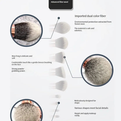 10pc Synthetic Brush Set - Beauty Bae