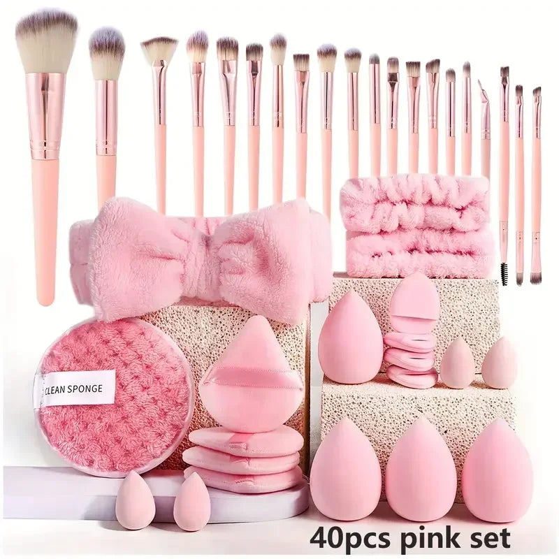 20pc Pink Wool Fiber Brushes