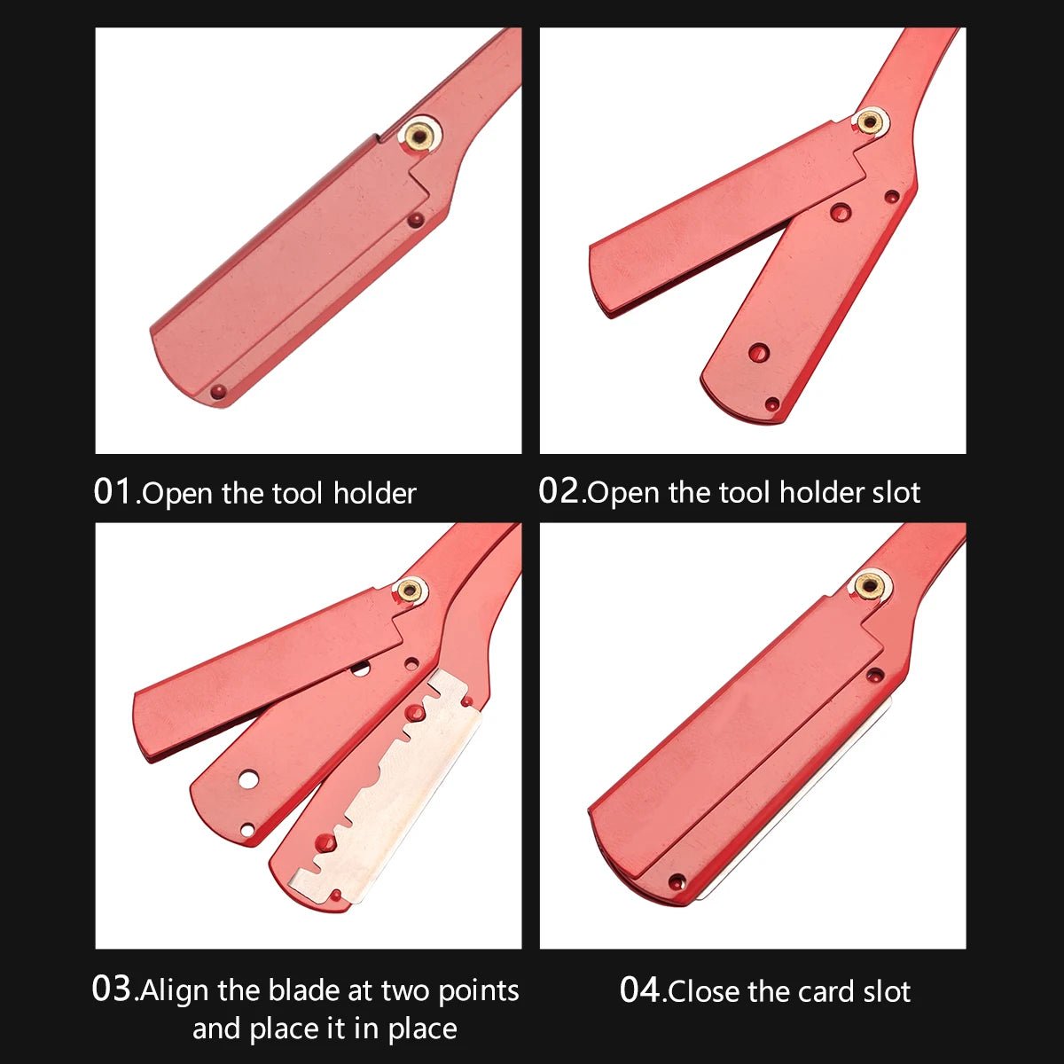 Steel Folding Barber Razor - Beauty Bae