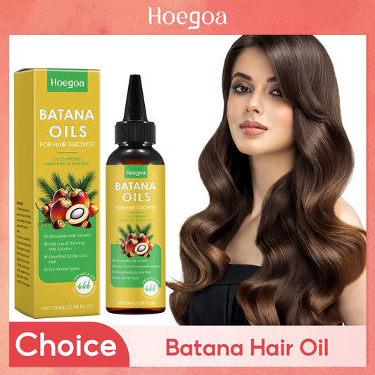 Batana Hair Growth Oil 100ml amber bottle HOEGOA label CPNP certified plant-based scalp and hair essence