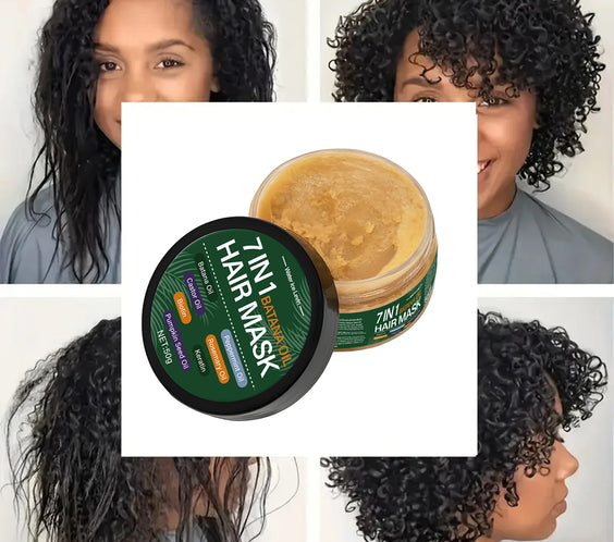 Levin 7-in-1 Hair Mask 50g tub labeled Batana oil keratin CPNP certified travel-size