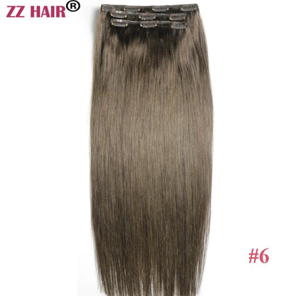 ZZHAIR 100 Percent Brazilian Remy Human Hair Clip In Extensions Natural Straight 16 To 26 Inches 3 Pcs Set 100g To 200g by Beauty Bae