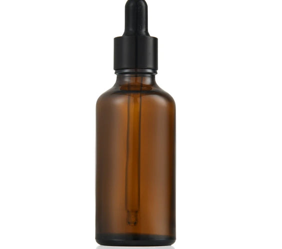 Amber Glass Dropper Set