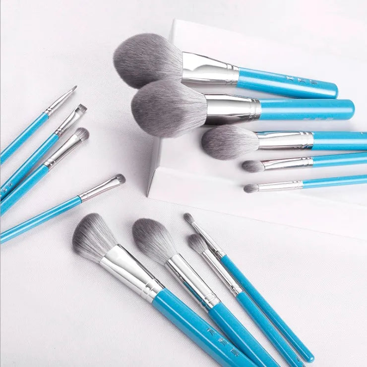 13pc Blue Synthetic Brush Set