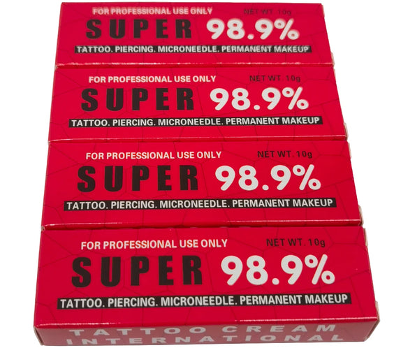 Red 98.9% Tattoo Before Cream 10g tube for pre-procedure microblading and lip tattoo surface prep