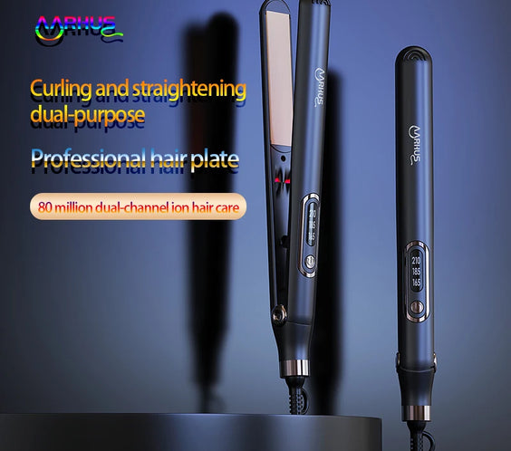 Negative Ion Hot Comb 2-in-1 showing comb teeth control buttons oil infusion reservoir and heat-resistant ergonomic handle