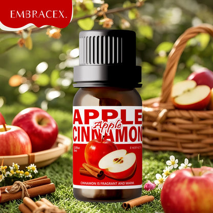 Apple Cinnamon 10ml essential oil amber glass bottle labeled EMBRACEX with branded gift box