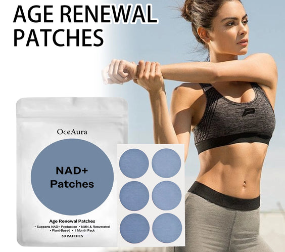 Nourishing Body Patches box with 30 ultra-thin adhesive hydration stickers and individual sachets