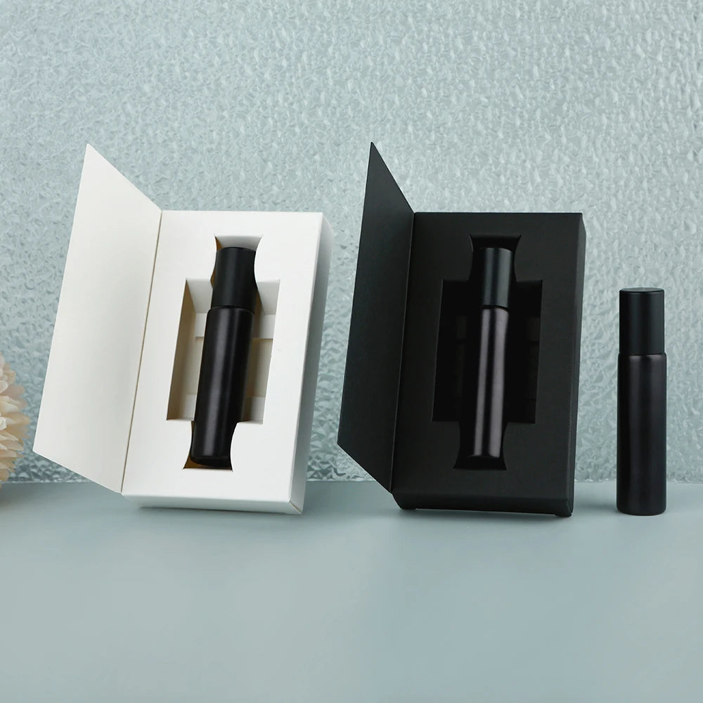 Matte Black Glass Roller 10ml