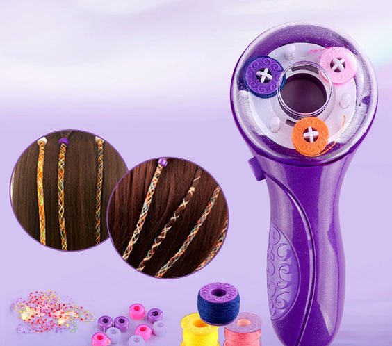 Automatic Hair Braider Kit ABS 17x8cm with transparent thread cover hair hook 3 braiding threads clips rubber bands