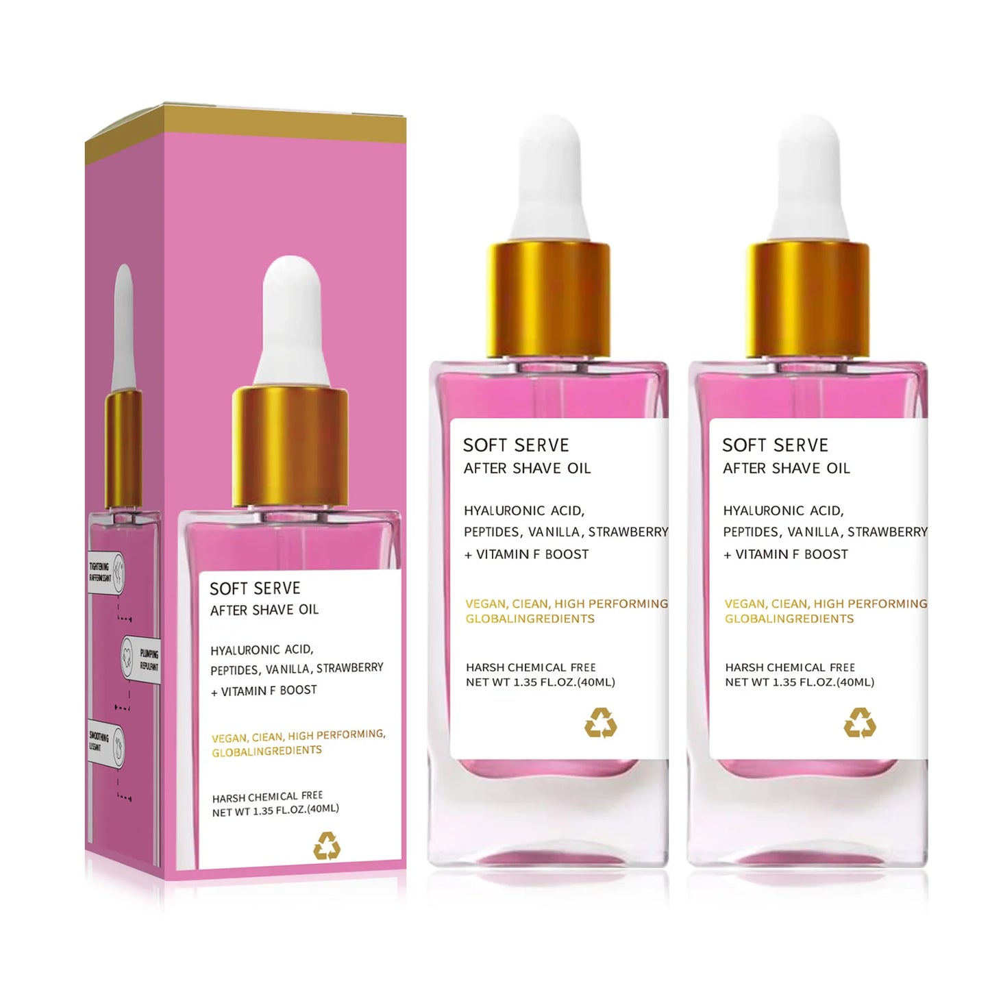 Strawberry Vanilla After Shave Oil For Women Lightweight Hydrating Oil For Smooth Skin And Reduced Redness 40ml by Beauty Bae