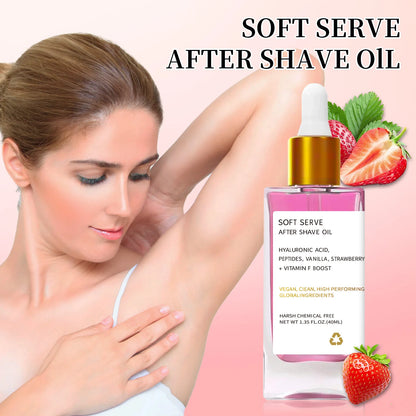 Strawberry Vanilla After Shave Oil For Women Lightweight Hydrating Oil For Smooth Skin And Reduced Redness 40ml by Beauty Bae