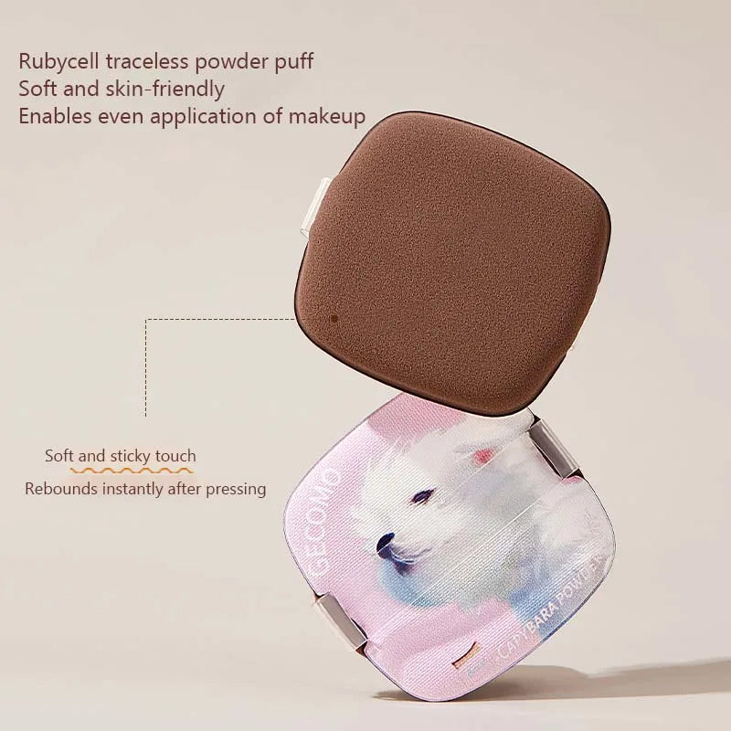 Wool Fiber Puff Brush Mirror - Beauty Bae