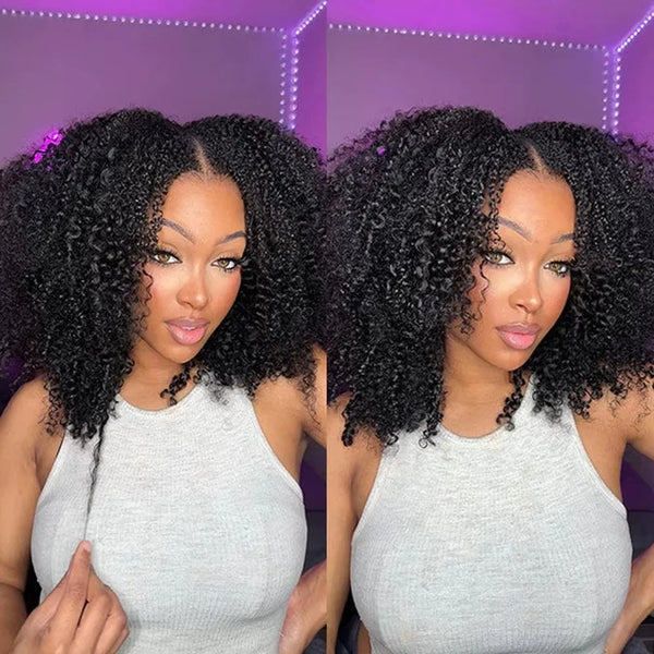 250 Percent V Part Wig Human Hair No Leave Out Full Machine Made Afro Kinky Curly Wigs For Women 100 Percent Quality by Beauty Bae