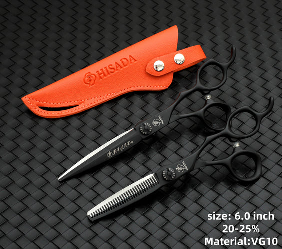 VG10 Black Salon Scissors 6.5in