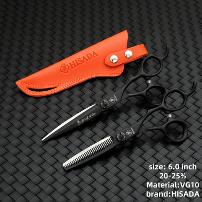 VG10 Black Salon Scissors 6.5in - Beauty Bae