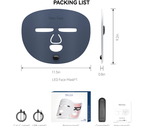 NIR Red Light Facial Mask