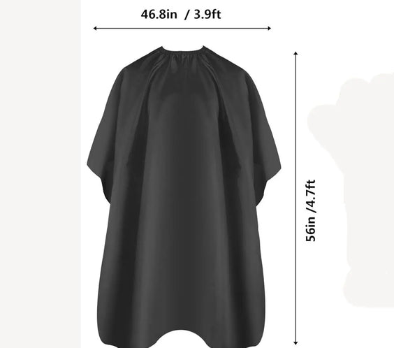 Black Polyester Salon Cape