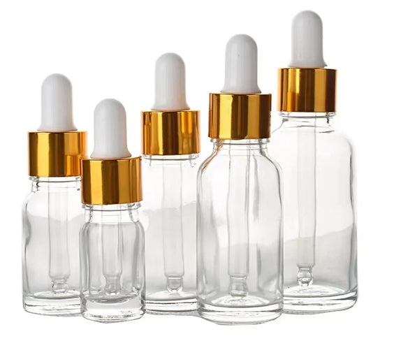 28pc Amber Glass Dropper Set