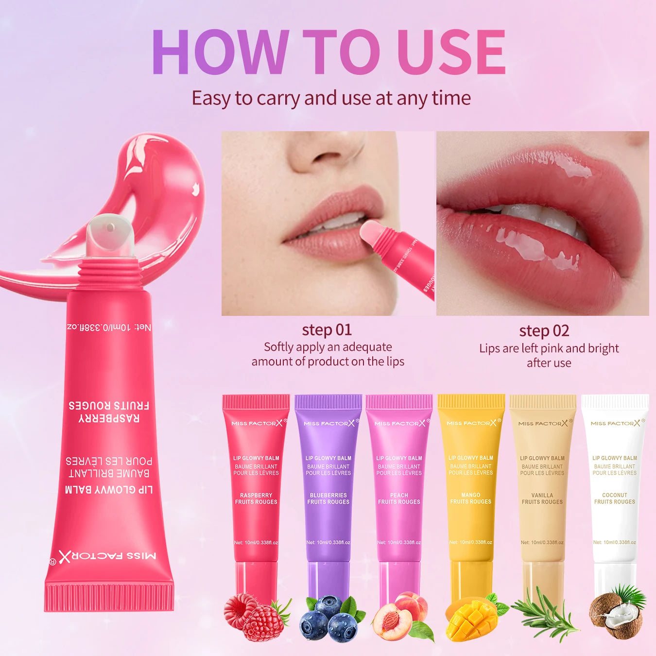24pc 6-Color Moisture Lipgloss