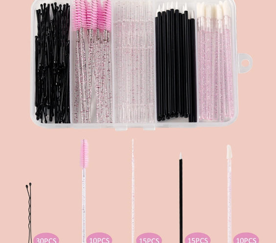 80pc Wool Lash Micro Brushes