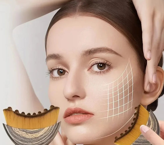 Wood Facial Lymphatic Brush