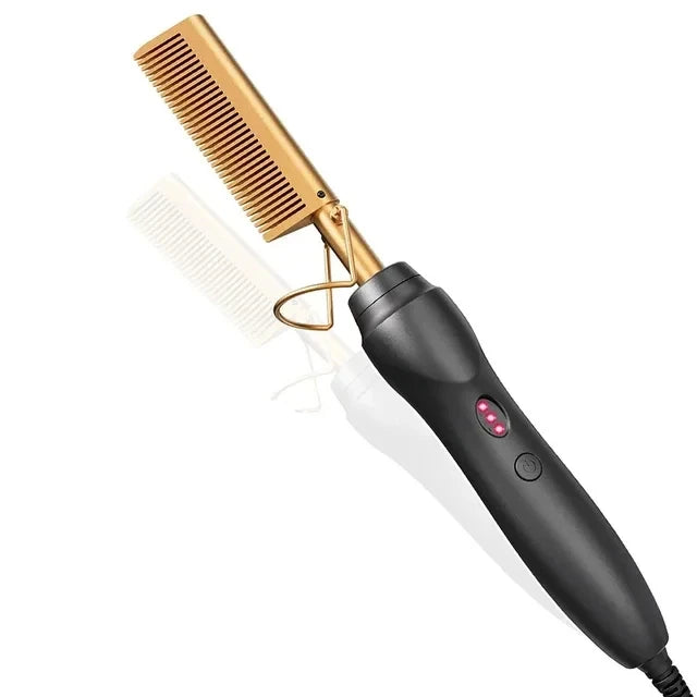 Pink Electric Hot Comb 210°C - Beauty Bae