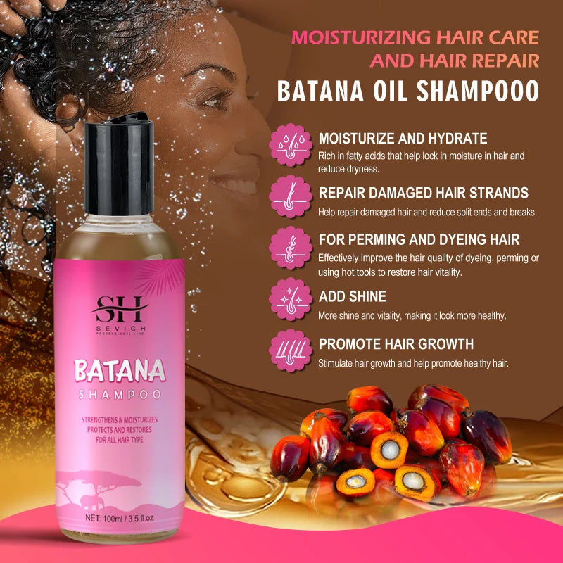 Sevich Batana Hair Growth Shampoo and Conditioner Set Anti Hair Loss for Men and Women Fast Regrowth by Beauty Bae