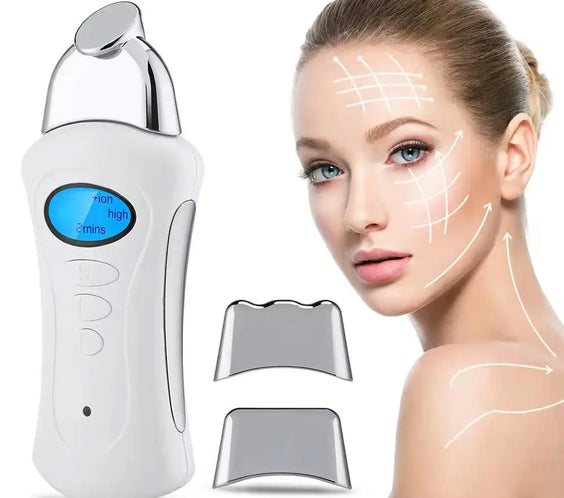 UBilli microcurrent galvanic handheld facial device with digital display replaceable heads USB charging CE marked