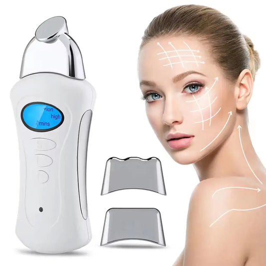 UBilli microcurrent galvanic handheld facial device with digital display replaceable heads USB charging CE marked