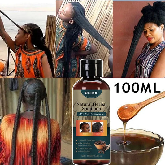 Ancient African Chebe Shampoo 100ml bottle with label showing Chebe extract CPNP certified Prod Lic 2022101102