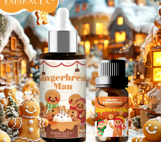 Gingerbread Man Oil amber bottle labeled 10ml and 60ml CPNP notified sealed with EMBRACEX gift box