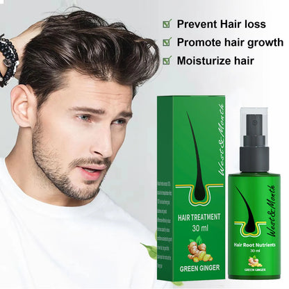 Hair Growth Spray Scalp Repair bottle with spray nozzle labeled eelhoe CPNP certified made in Mainland China
