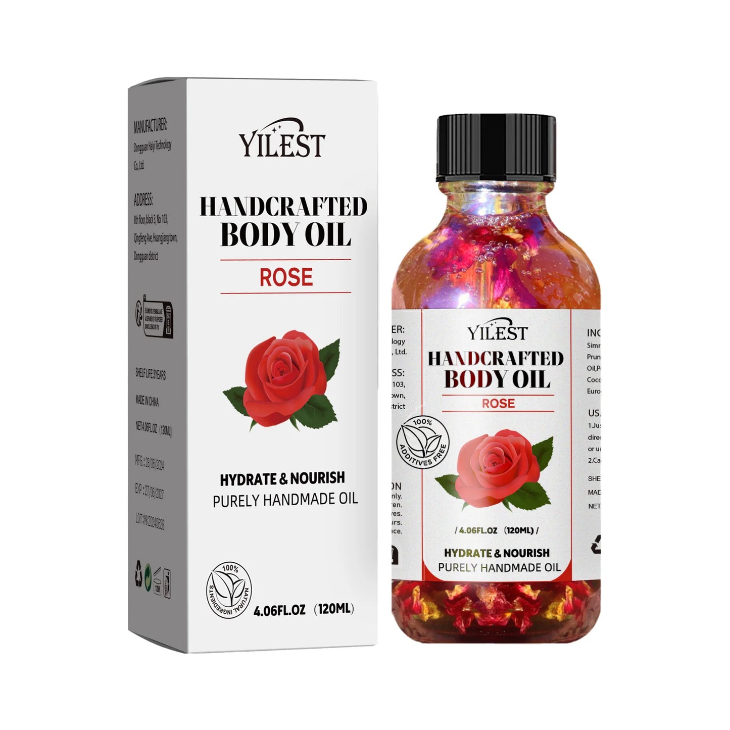 Stress Relief Vanilla Massage Oil Soothes Tired Muscles Deeply Moisturizing 100 ML Herbal Bath and Body Care by Beauty Bae