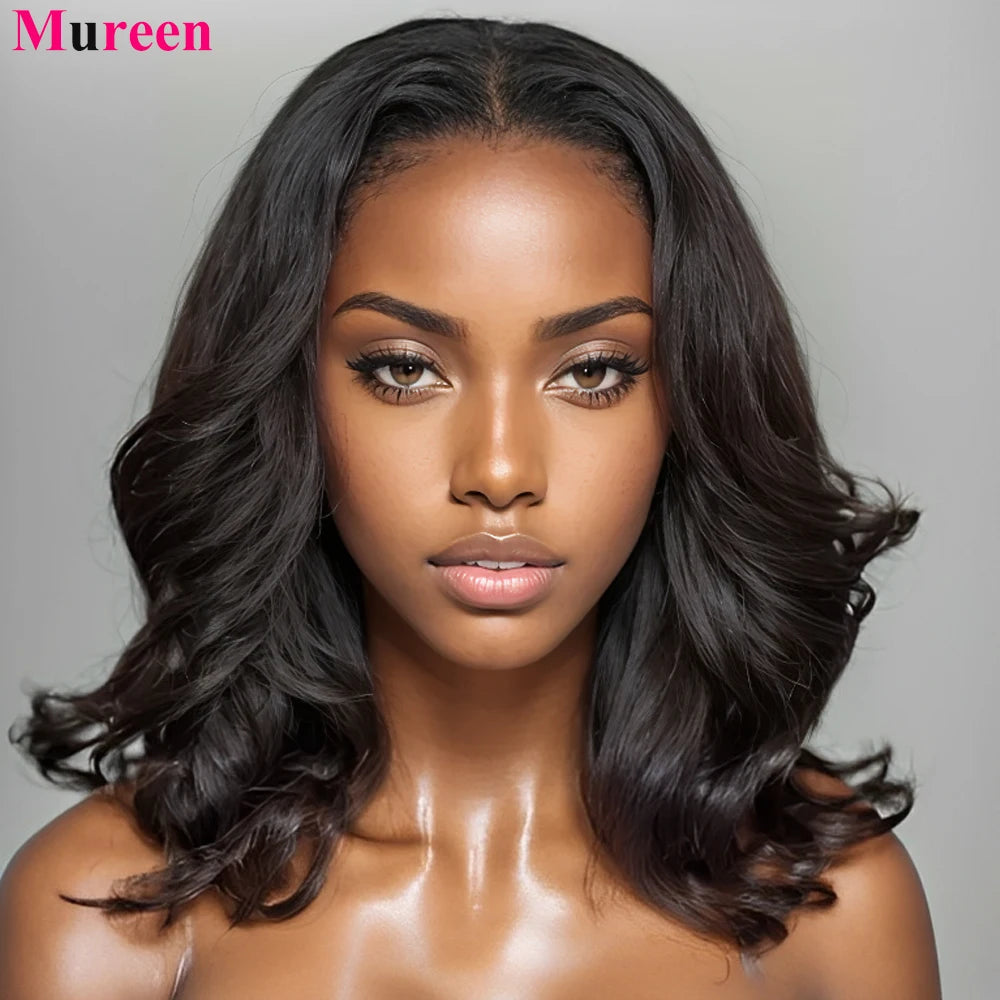 Mureen Wear and Go Glueless Body Wave Bob Wig 250 Percent Density 100 Percent Human Hair Remy Brazilian by Beauty Bae