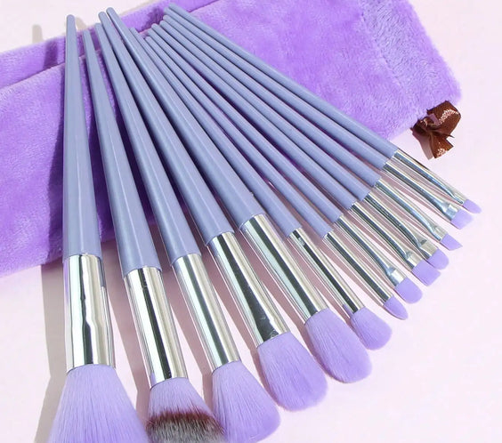 13pc Purple Vegan Brush Kit