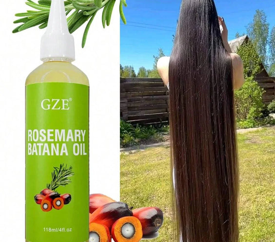 Rosemary Batana Deep Hair Oil 118ML bottle labeled CPNP certified botanical rosemary and Batana oils for frizz control