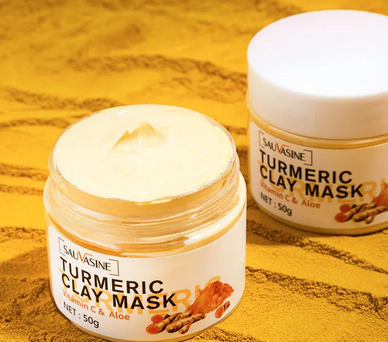 Turmeric Vitamin C Face Mask Brightening Treatment for Glowing Skin.