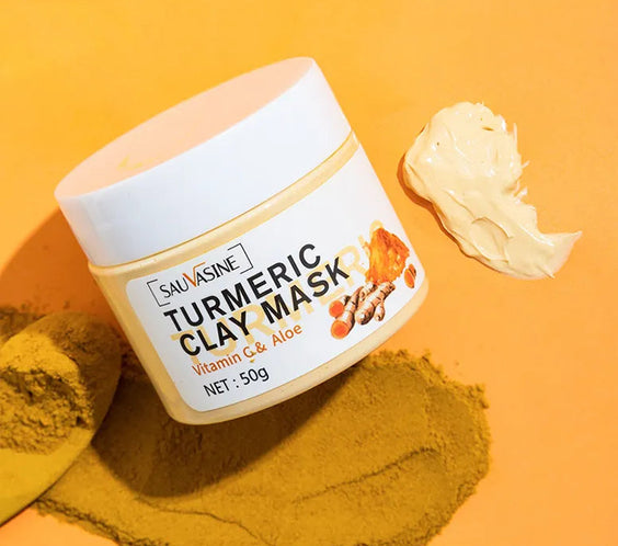 Turmeric Vitamin C Face Mask Brightening Treatment for Glowing Skin.