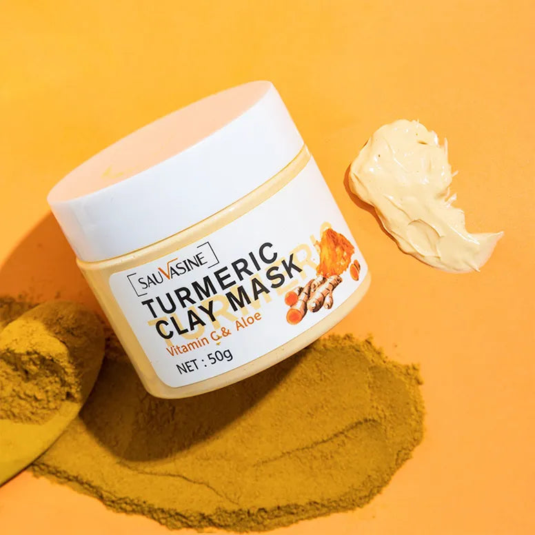 Turmeric Vitamin C Face Mask Brightening Treatment for Glowing Skin.