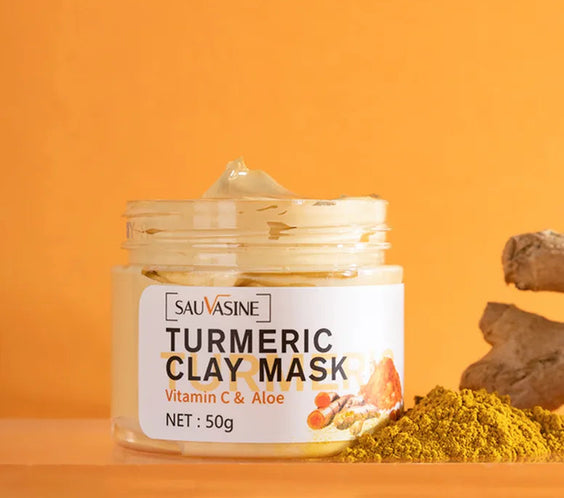 Turmeric Vitamin C Face Mask Brightening Treatment for Glowing Skin.