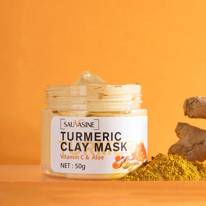 Turmeric Vitamin C Face Mask Brightening Treatment for Glowing Skin.