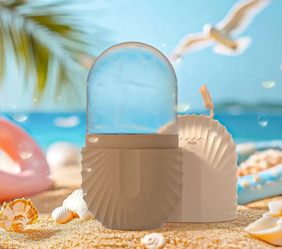 Facial Ice Roller for Anti-Puffiness & Glow Silicone Cube Massager Tool.