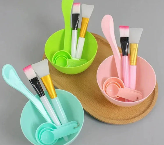 Best Face Mask Mixing Set	Bowl, Spatula & Brush for Perfect Masks.