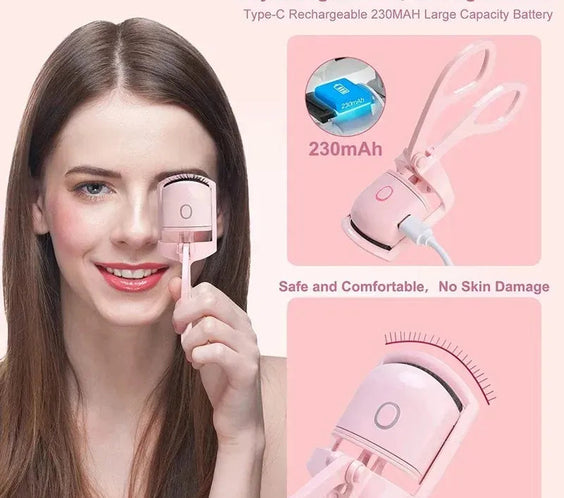LuxCurls Electric Eyelash Curler Instant, Long-Lasting Dramatic Lift.