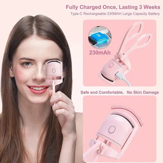 LuxCurls Electric Eyelash Curler Instant, Long-Lasting Dramatic Lift.
