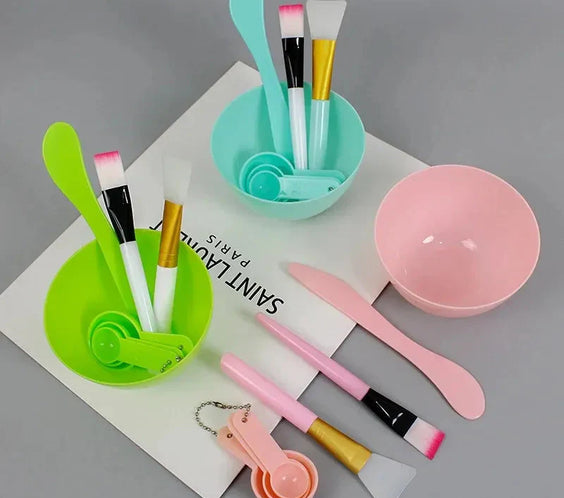 Best Face Mask Mixing Set	Bowl, Spatula & Brush for Perfect Masks.