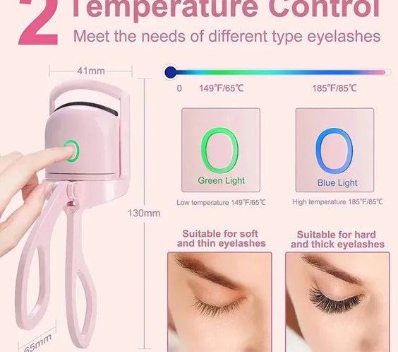LuxCurls Electric Eyelash Curler Instant, Long-Lasting Dramatic Lift.